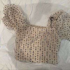 Polka dot corseted top